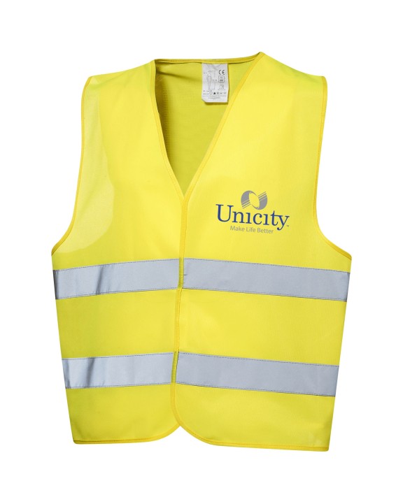 Fluohesje 4DO RFX™ Watch-out veiligheidsvest met hoes voor professioneel gebruik voor bedrukking &amp; borduring