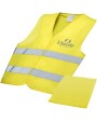 Fluohesje 4DO RFX™ Watch-out veiligheidsvest met hoes voor professioneel gebruik voor bedrukking &amp; borduring