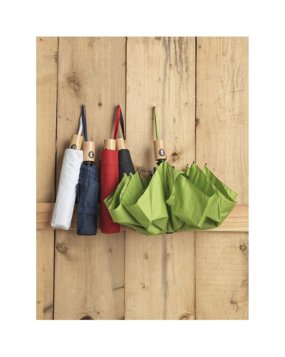 4DO Bo 21" Vollautomatik Kompaktregenschirm aus recyceltem PET-Kunststoff Regenschirm personalisierbar