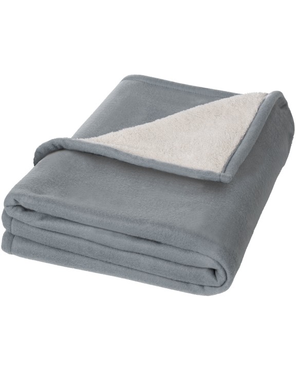SEASONS Springwood Decke aus weichem Fleece und Sherpa-Plaid Plaid personalisierbar