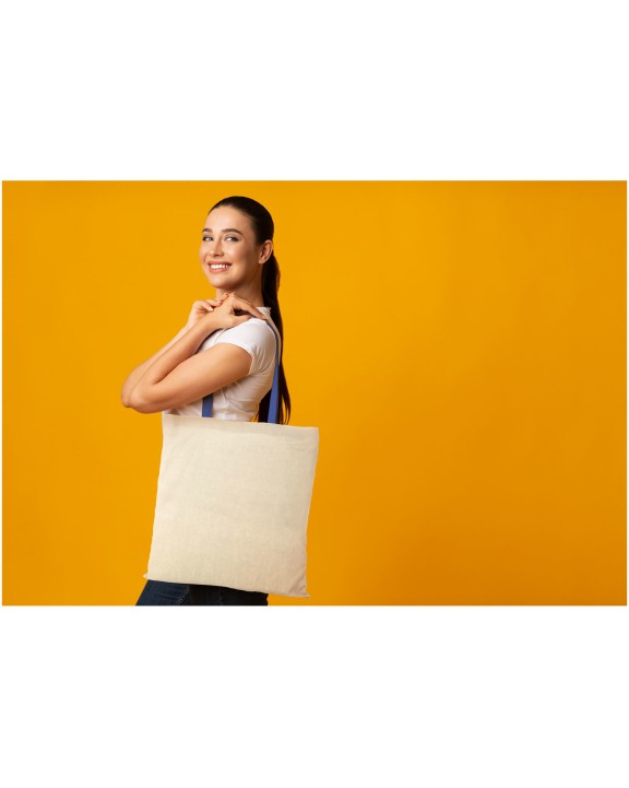 Sac & bagagerie personnalisable 4DO Sac coton Nevada 100 gr/m² avec poignées de couleur 7L