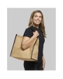 Tote bag 4DO Harry jute draagtas met gekleurde accenten 25L voor bedrukking &amp; borduring