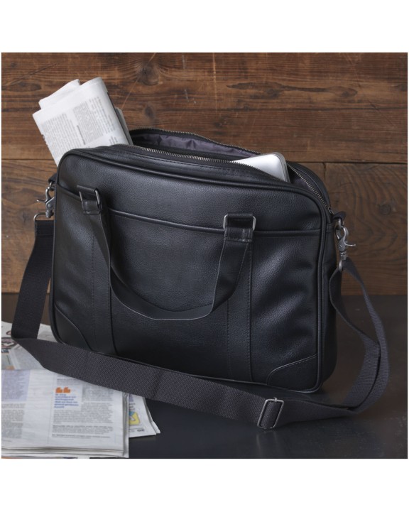 4DO Oxford 15,6" schmale Laptop Konferenztasche 5L Tasche personalisierbar