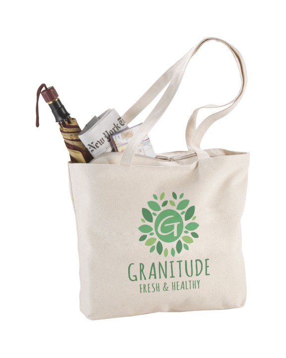 Sac & bagagerie personnalisable 4DO Sac shopping zippé coton 320 g/m² Ningbo 15L