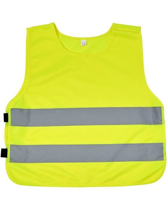 4DO RFX™ Marie XS Sicherheitsweste mit Klettverschluss für Kinder von 7-12 Jahren Warnweste personalisierbar