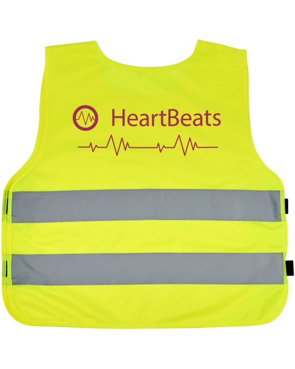 Fluohesje 4DO RFX™ Marie veiligheidsvest met klittenband voor kinderen van 7-12 jaar oud voor bedrukking &amp; borduring