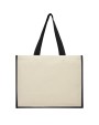 4DO Varai 320 g/m Canvas und Jute Einkaufstasche 23L Tote Bag personalisierbar
