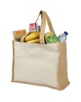 4DO Varai 320 g/m Canvas und Jute Einkaufstasche 23L Tote Bag personalisierbar
