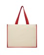 4DO Varai 320 g/m Canvas und Jute Einkaufstasche 23L Tote Bag personalisierbar