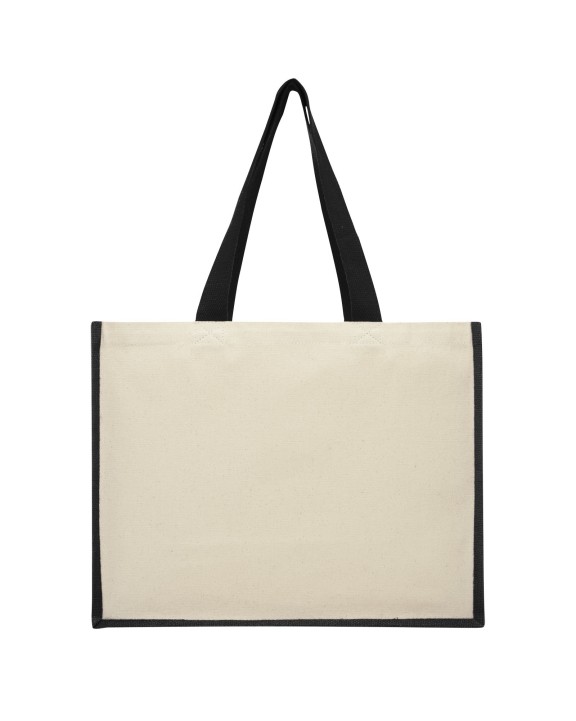 4DO Varai 320 g/m Canvas und Jute Einkaufstasche 23L Tote Bag personalisierbar