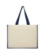 4DO Varai 320 g/m Canvas und Jute Einkaufstasche 23L Tote Bag personalisierbar