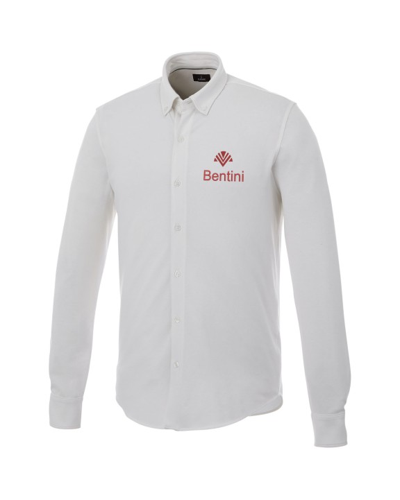 Hemd ELEVATE Bigelow piqué heren overhemd met lange mouwen voor bedrukking &amp; borduring