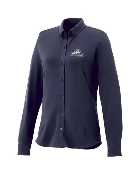 Hemd ELEVATE Bigelow piqué dames blouse met lange mouwen voor bedrukking &amp; borduring
