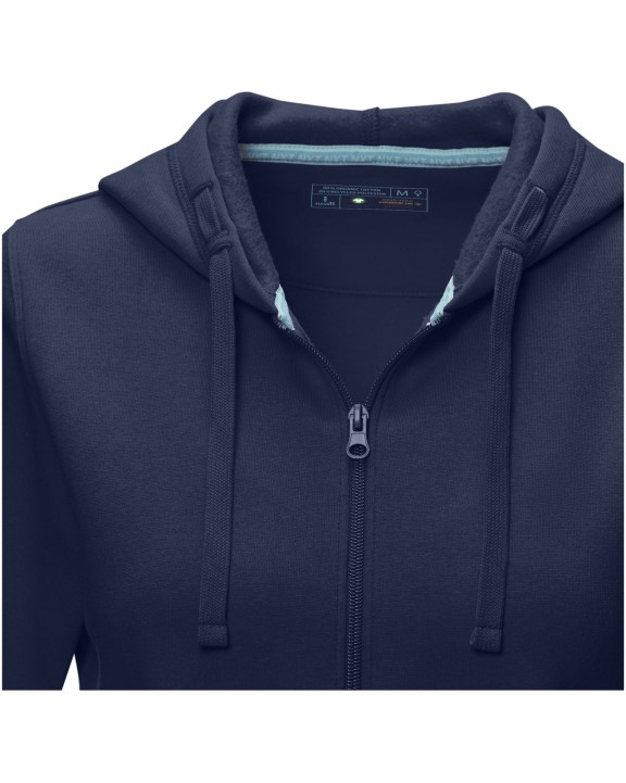 Sweater ELEVATE Ruby dames biologische hoodie met volledige rits voor bedrukking &amp; borduring