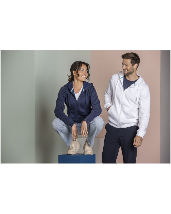 Sweat-shirt personnalisable ELEVATE Sweat full zip à capuche Ruby bio femme