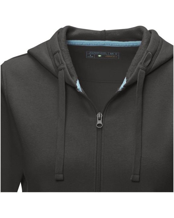 Sweater ELEVATE Ruby dames biologische hoodie met volledige rits voor bedrukking &amp; borduring