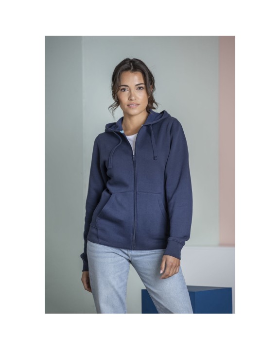 Sweater ELEVATE Ruby dames biologische hoodie met volledige rits voor bedrukking &amp; borduring