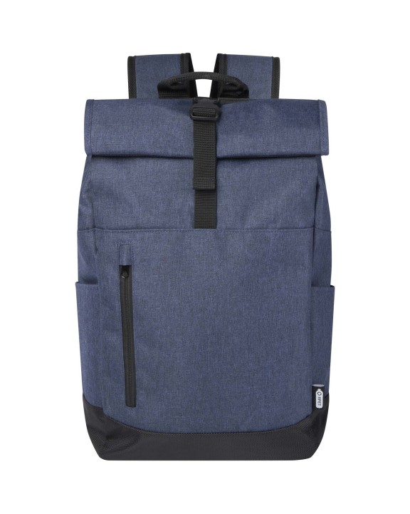 4DO Hoss 15,6" GRS recycelter Rolltop Laptop-Rucksack 12L Tasche personalisierbar