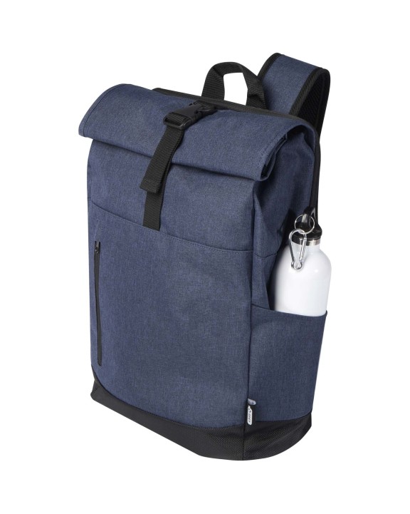 4DO Hoss 15,6" GRS recycelter Rolltop Laptop-Rucksack 12L Tasche personalisierbar