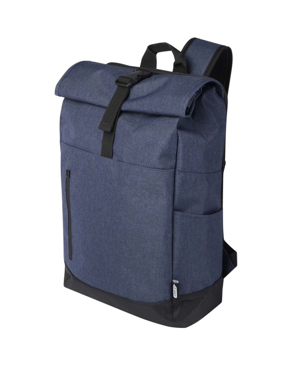 4DO Hoss 15,6" GRS recycelter Rolltop Laptop-Rucksack 12L Tasche personalisierbar