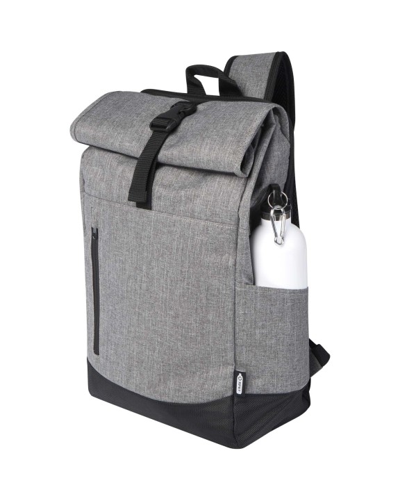 4DO Hoss 15,6" GRS recycelter Rolltop Laptop-Rucksack 12L Tasche personalisierbar