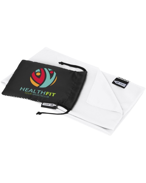 Accessoire 4DO Raquel gerecyclede PET sport koelhanddoek in een pouch 80 x 30 cm voor bedrukking &amp; borduring