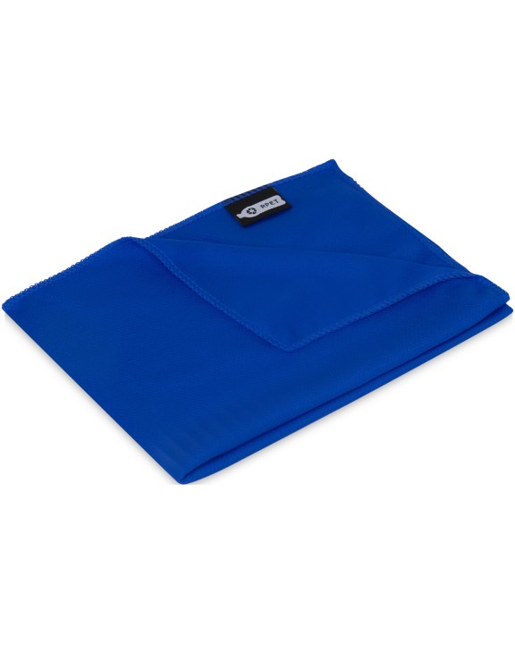Accessoire personnalisable 4DO Serviette de sport rafraîchissante en PET recyclé Raquel avec pochette 80 x 30 cm