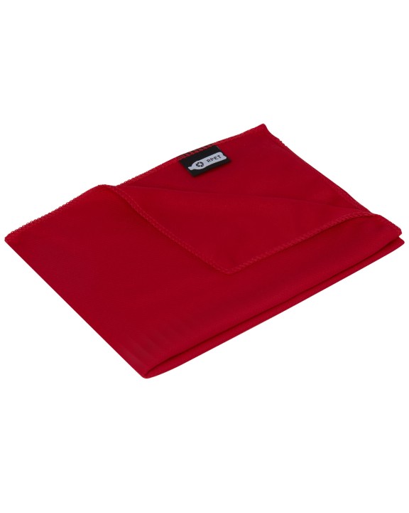 Accessoire personnalisable 4DO Serviette de sport rafraîchissante en PET recyclé Raquel avec pochette 80 x 30 cm