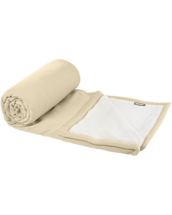 SEASONS Marigold GRS zertifizierte, RPET Decke aus Polar Fleece und Sherpa Plaid personalisierbar