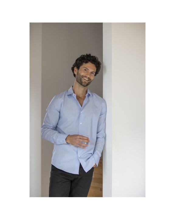 Hemd ELEVATE Cuprite herenoverhemd met lange mouwen, biologisch voor bedrukking &amp; borduring