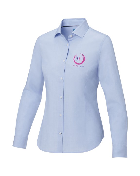Hemd ELEVATE Cuprite damesoverhemd met lange mouwen, biologisch voor bedrukking &amp; borduring