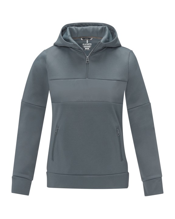 Sweat-shirt personnalisable ELEVATE Sweat à capuche anorak à demi zip Sayan pour femme