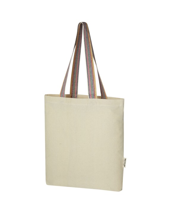 Tote bag personnalisable 4DO Sac shopping Rainbow de 5 l en coton recyclé 180 g/m²