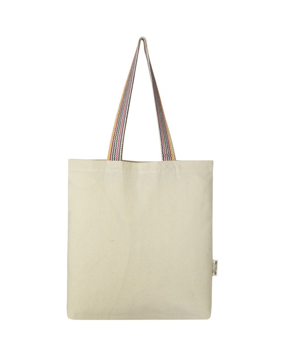 Tote bag personnalisable 4DO Sac shopping Rainbow de 5 l en coton recyclé 180 g/m²