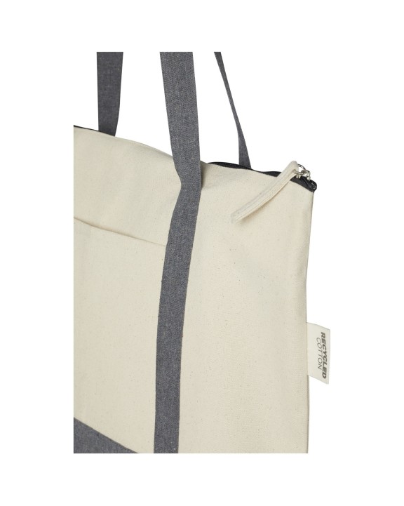 4DO Repose 320 g/m² recycelte Tragetasche mit Reißverschluss 10L Tote Bag personalisierbar
