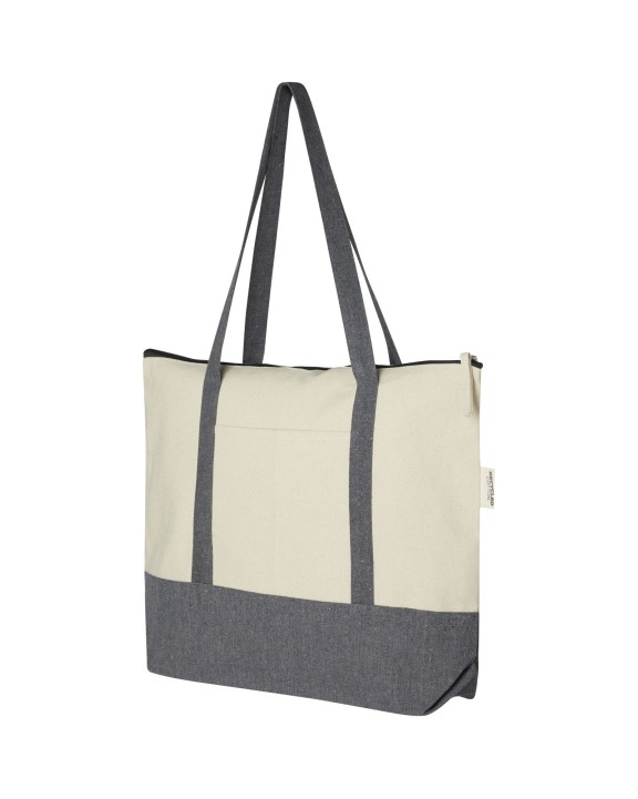 4DO Repose 320 g/m² recycelte Tragetasche mit Reißverschluss 10L Tote Bag personalisierbar