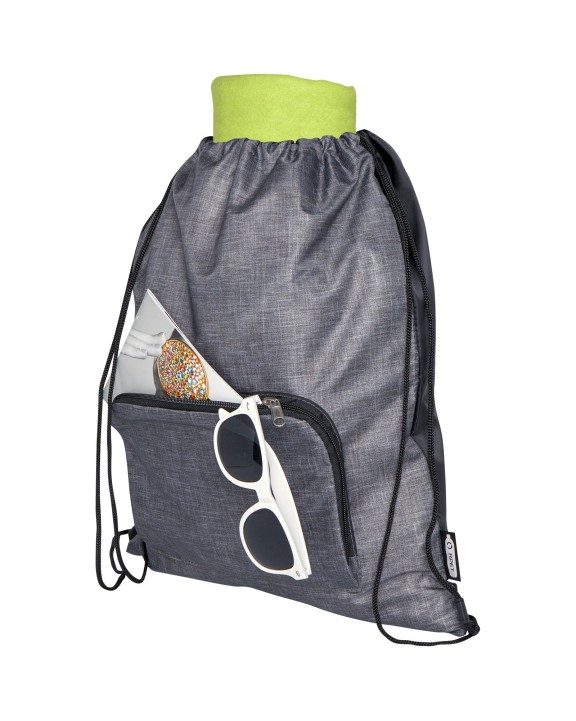 4DO Ash recycelter faltbarer Turnbeutel 7L Tasche personalisierbar