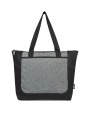 4DO SCX.design C36 3-in-1 rPET erweitertes Ladekabel mit Leuchtlogo in rundem Bambusgehäuse Tote Bag personalisierbar