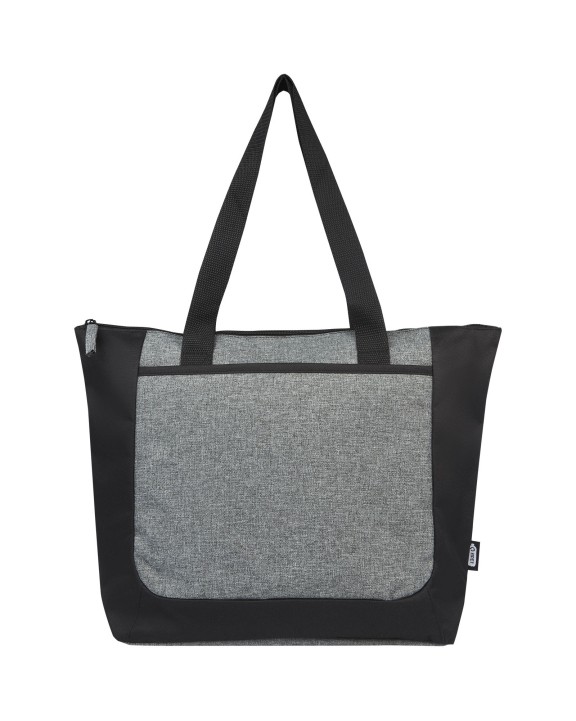 4DO SCX.design C36 3-in-1 rPET erweitertes Ladekabel mit Leuchtlogo in rundem Bambusgehäuse Tote Bag personalisierbar