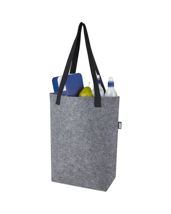 Tote bag 4DO Felta draagtas van GRS gerecycled vilt met brede bodem 12 l voor bedrukking &amp; borduring