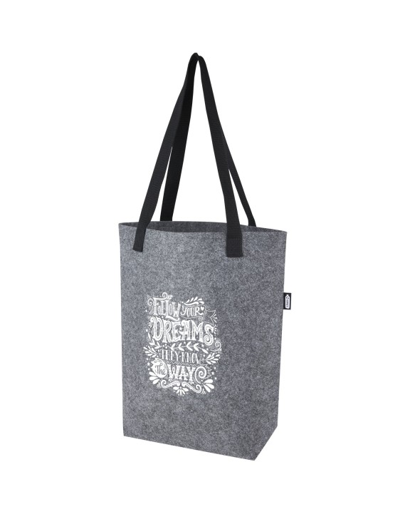 Tote bag 4DO Felta draagtas van GRS gerecycled vilt met brede bodem 12 l voor bedrukking &amp; borduring