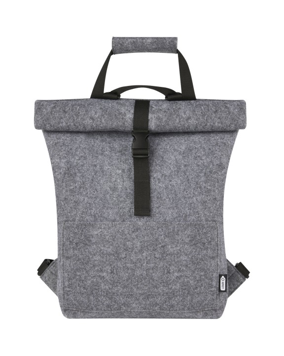 Sac & bagagerie personnalisable 4DO Sacoche de vélo avec dessus enroulable Felta de 13 L en feutre recyclé certifié GRS