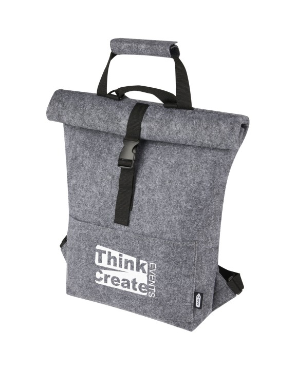 Sac & bagagerie personnalisable 4DO Sacoche de vélo avec dessus enroulable Felta de 13 L en feutre recyclé certifié GRS