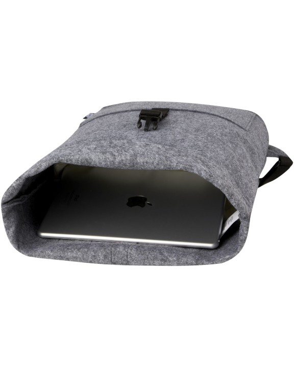 Sac & bagagerie personnalisable 4DO Sacoche de vélo avec dessus enroulable Felta de 13 L en feutre recyclé certifié GRS
