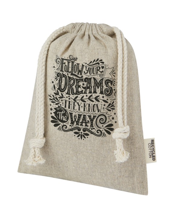 Sac & bagagerie personnalisable 4DO Petit sac cadeau Pheebs en coton recyclé GRS 150 g/m² de 0,5 L