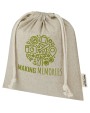 4DO Pheebs 150 g/m² GRS Zuziehbeutel aus Recyclingbaumwolle mittel 1,5 l Tasche personalisierbar