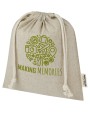 4DO Pheebs 150 g/m² GRS Zuziehbeutel aus Recyclingbaumwolle mittel 1,5 l Tasche personalisierbar