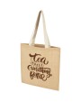Tote bag 4DO Juta jute draagtas van 300 g/m² 7 l voor bedrukking &amp; borduring