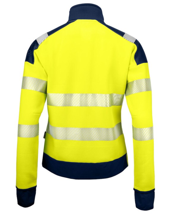 Sweat-shirt personnalisable PROJOB 6111 SWEATSHIRT FULL ZIP FEMME EN ISO 20471 3/2