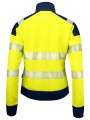 PROJOB 6111 SWEATSHIRT FULL ZIP FEMME EN ISO 20471 3/2 jaune/bleu marine personnalisable
